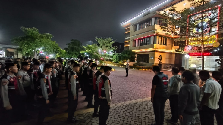 Polresta Sidoarjo Gelar Apel Siaga dan Patroli Kamtibmas Selama Libur Panjang Isra Miraj